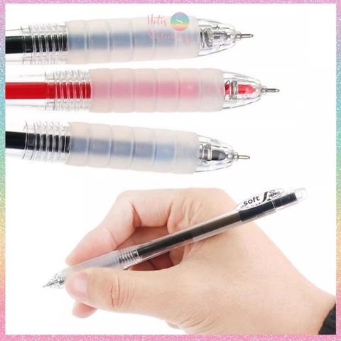 [HOTIS] Bút gel bấm DS-067 ngòi kim 0.5mm viết nhanh khô, không lem, thân trong có đệm cầm êm tay - 1 cây