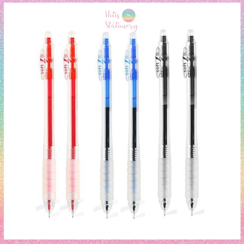 [HOTIS] Bút gel bấm DS-067 ngòi kim 0.5mm viết nhanh khô, không lem, thân trong có đệm cầm êm tay - 1 cây