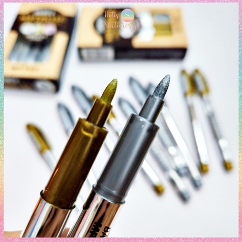 [HOTIS] Bút nhũ vàng bạc Baoke Marker bút sơn viết tiêu đề,viết thiệp - Metallic Craftwork Pen MP550
