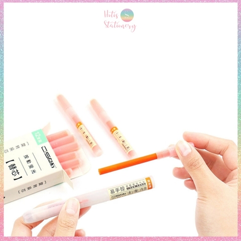 [HOTIS] 24 Màu - Bút highlight bấm DS-805s có lõi thay thế, màu đẹp, tiện lợi, tiết kiệm