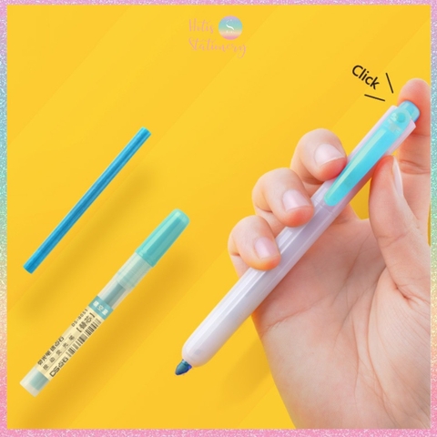 [HOTIS] 24 Màu - Bút highlight bấm DS-805s có lõi thay thế, màu đẹp, tiện lợi, tiết kiệm