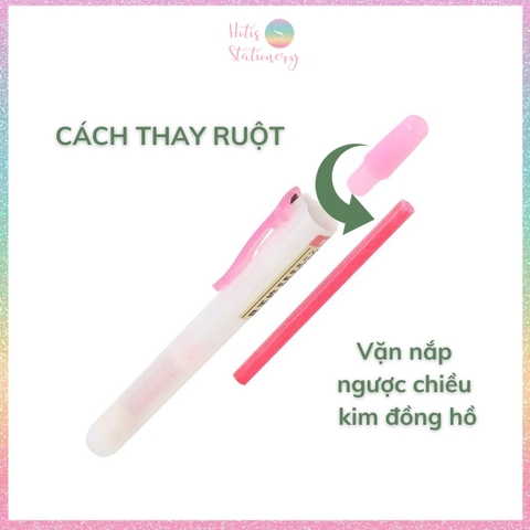 [HOTIS] 24 Màu - Bút highlight bấm DS-805s có lõi thay thế, màu đẹp, tiện lợi, tiết kiệm