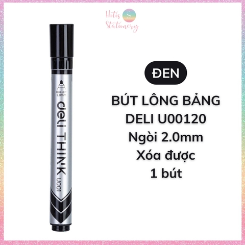 [HOTIS] Bút lông bảng bút dạ viết bảng trắng xóa được Deli mực xanh đen đỏ tiện dụng an toàn không độc hại