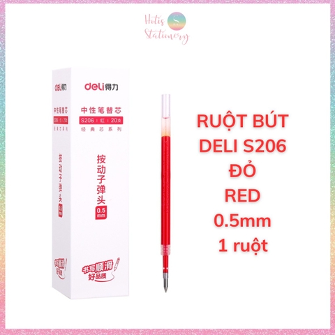 [HOTIS] Bút bi gel bấm 12 màu ngòi 0.5mm DELI Delight Gel Pen nhanh khô viết đều trơn tru lâu hết mực - G118