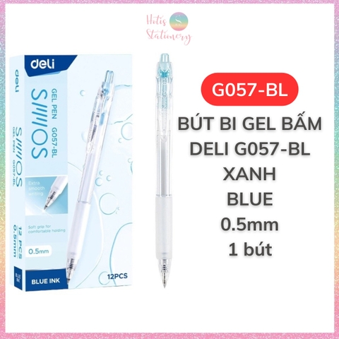 [HOTIS] 1 cây Bút bi gel bấm DELI ngòi 0.5mm bút bi bấm mực đều nhanh khô - A575/S101/A623/A057b/S60st/S60Pro