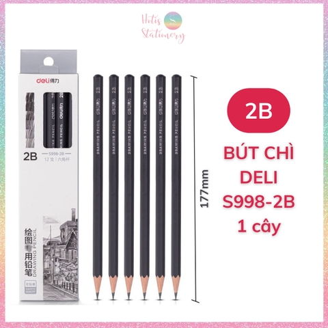 [HOTIS] Bút chì phác thảo phiên bản cao cấp Deli Nuevo bút chì 2B, 4B - Dành cho mỹ thuật chuyên nghiệp độ đậm chuẩn - 1 cây