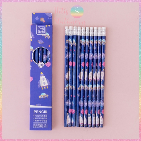 [HOTIS] Hộp 6/ 10/ 12 cây bút chì gỗ HB XIMI Pencil bút chì đen phù hợp học sinh, sinh viên