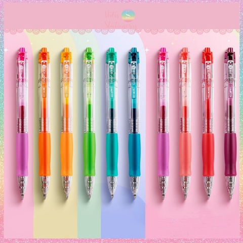 [HOTIS] 10 Màu - Bút bi gel bấm DELI SA500 ngòi 0.5mm bút gel nhiều màu trang trí