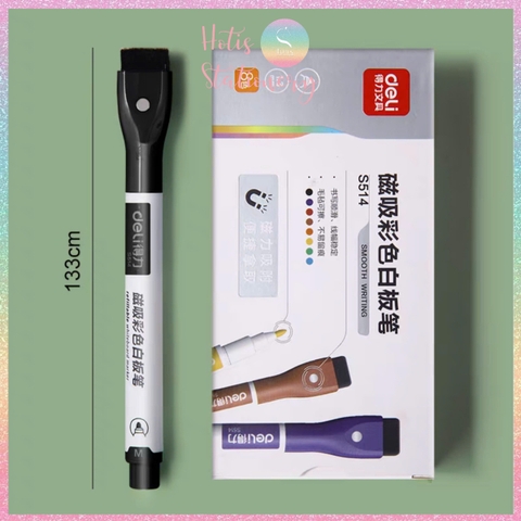 [HOTIS] Bút lông bảng Deli S514 viết trên nhiều bề mặt, nhiều màu, bút dạ viết bảng trắng 8 màu xóa được - 1 cây