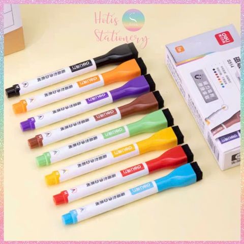 [HOTIS] Bút lông bảng Deli S514 viết trên nhiều bề mặt, nhiều màu, bút dạ viết bảng trắng 8 màu xóa được - 1 cây