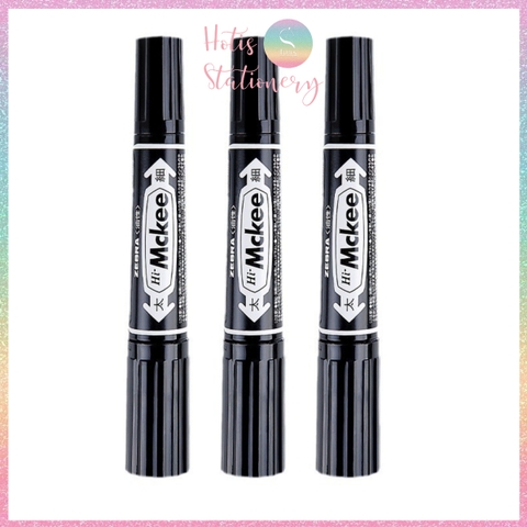 [HOTIS] Bút lông dầu 2 đàu loại lớn Zebra Mckee Nhật Bản không lem, chống nước, không xóa được