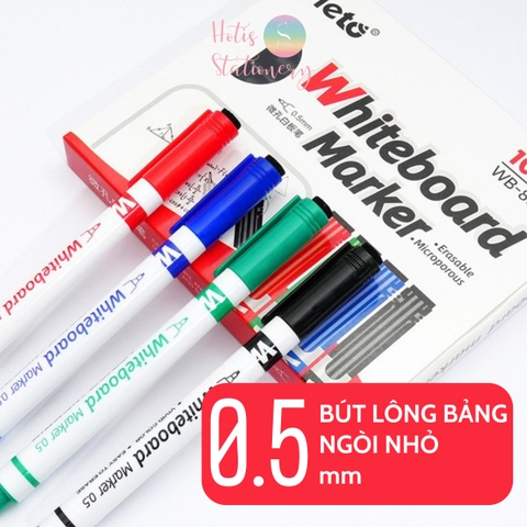 [HOTIS] Bút lông bảng Leto ngòi nhỏ 0.5mm - Mực gốc nước, nhanh khô, xóa được, viết bảng trắng