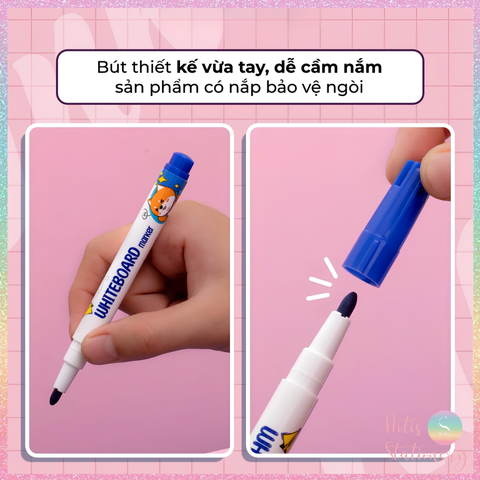 [HOTIS] Hộp 20 Bút Lông Bảng Thiên Long WB-02 - Viết Trơn Mượt, Dễ Xóa Clean, Không Độc Hại, Có Thể Bơm Mực