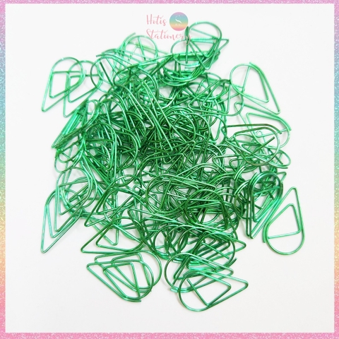 [HOTIS] Set 50/ 100 cái kẹp giấy kim loại hình giọt nước 7 màu trang trí thiệp cưới, kẹp giấy note