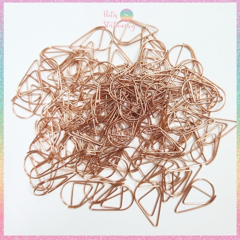 [HOTIS] Set 10 cái Kẹp giấy kim loại hình giọt nước kẹp thiệp cưới, thư mời, thiệp sinh nhật