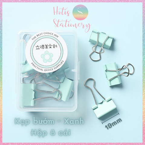 [HOTIS] Kẹp giấy kim loại màu Macaron Paper Clip kẹp bướm giữ tài liệu