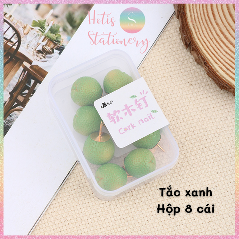 [HOTIS] Đinh ghim bảng gỗ bần hình trái tắc - 4 mẫu siêu dễ thương