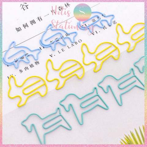 [HOTIS] Set 12 kẹp giấy paper clip hình thú dễ thương, kẹp kim loại văn phòng