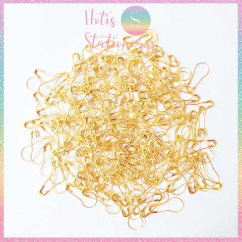 [HOTIS] Set 10 kim tây mạ vàng gắn tag trang trí nơ hộp quà