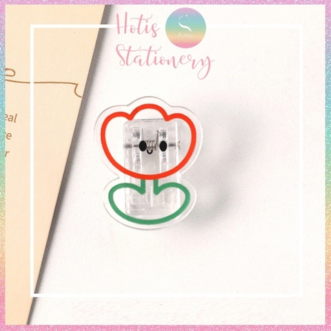 [HOTIS] Kẹp giấy acrylic trong suốt in hình hoạt hình, hình thú, đồ ăn