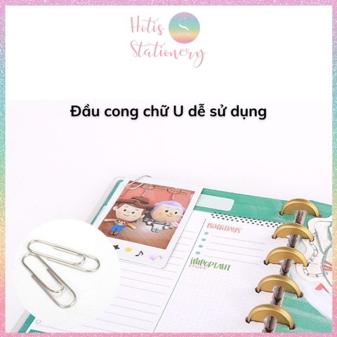 Hộp 100 Kẹp giấy KW-triO, kẹp giấy đầu cong chữ U, kẹp tài liệu, đề cương, văn bản