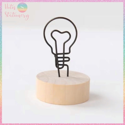 [HOTIS] Kẹp gỗ để bàn, kẹp ảnh đế gỗ, kẹp giấy ghi chú, trang trí decor bàn