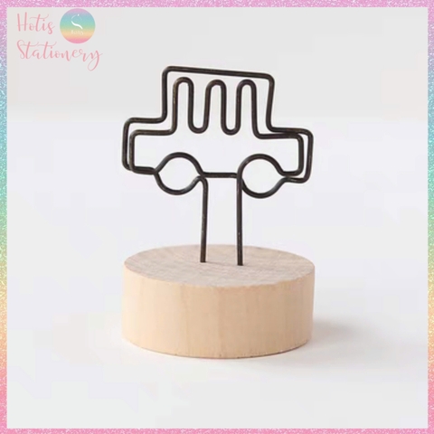 [HOTIS] Kẹp gỗ để bàn, kẹp ảnh đế gỗ, kẹp giấy ghi chú, trang trí decor bàn
