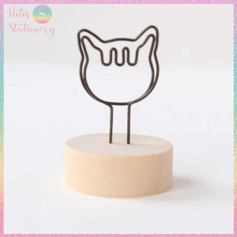 [HOTIS] Kẹp gỗ để bàn, kẹp ảnh đế gỗ, kẹp giấy ghi chú, trang trí decor bàn