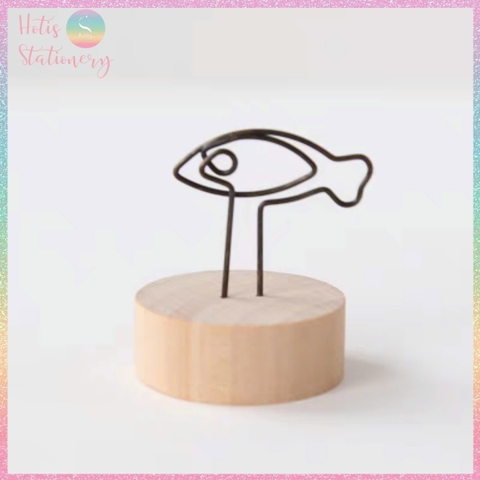 [HOTIS] Kẹp gỗ để bàn, kẹp ảnh đế gỗ, kẹp giấy ghi chú, trang trí decor bàn