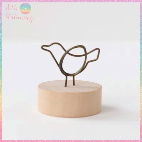 [HOTIS] Kẹp gỗ để bàn, kẹp ảnh đế gỗ, kẹp giấy ghi chú, trang trí decor bàn