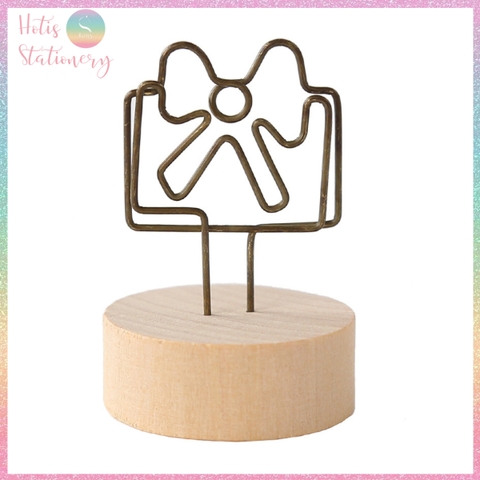 [HOTIS] Kẹp gỗ để bàn, kẹp ảnh đế gỗ, kẹp giấy ghi chú, trang trí decor bàn