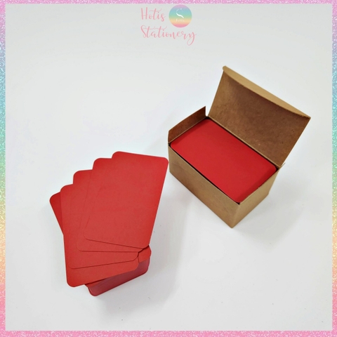 [HOTIS] Hộp 100 tờ thẻ cứng/ bưu thiếp trống/ thẻ vẽ tay/ bìa cứng 2 mặt/ thẻ graffiti/ handmade DIY - 9x5.4cm