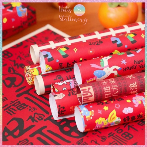 [HOTIS] Set 6 tờ Giấy gói quà Tết May Mắn, giấy gói quà cao cấp, khổ lớn - KT 50x70cm