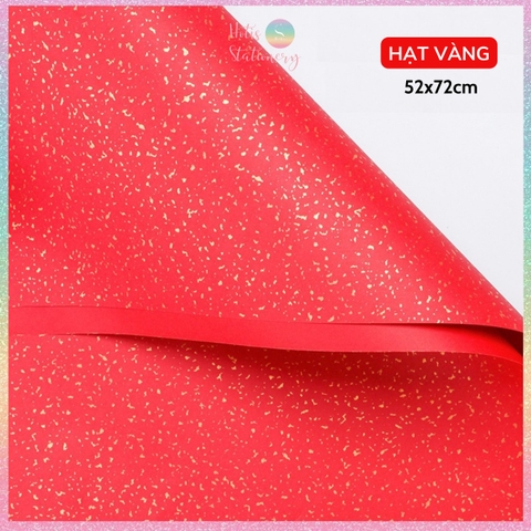 [HOTIS] Set 5 tờ Giấy gói quà Tết màu đỏ may mắn, họa tiết ánh kim mang lại tài lộc, thịnh vượng - KT 52x72cm