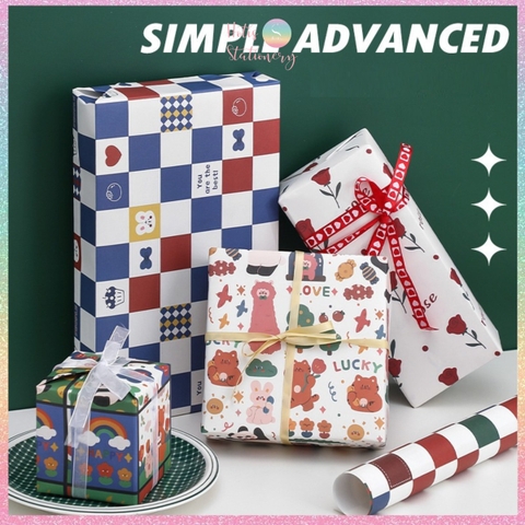 [HOTIS] Set 6 tờ Giấy gói quà tặng Sinh Nhật, giấy bao tập vở, giấy gói quà cao cấp, khổ lớn - KT 50x70cm