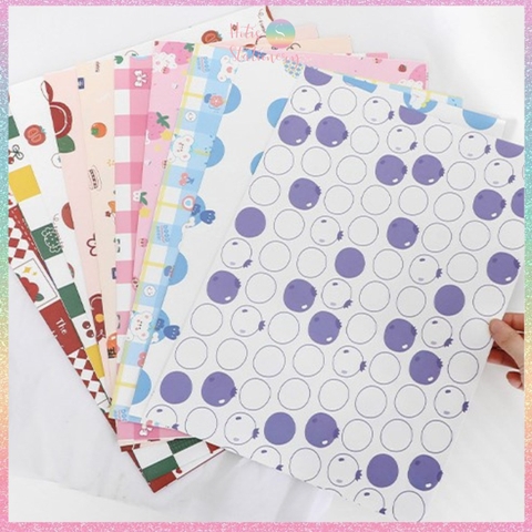 [HOTIS] Set 6 tờ Giấy gói quà tặng Sinh Nhật, giấy bao tập vở, giấy gói quà cao cấp, khổ lớn - KT 50x70cm