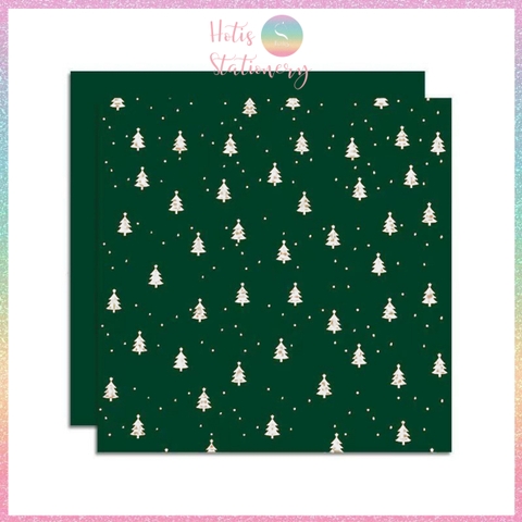 [HOTIS] Set 5 Tờ Giấy Gói Quà Noel Ánh Kim Sang Trọng 57x57cm - Giấy Gói Quà Giáng Sinh Cao Cấp Chống Thấm