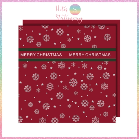 [HOTIS] Set 5 Tờ Giấy Gói Quà Noel Ánh Kim Sang Trọng 57x57cm - Giấy Gói Quà Giáng Sinh Cao Cấp Chống Thấm