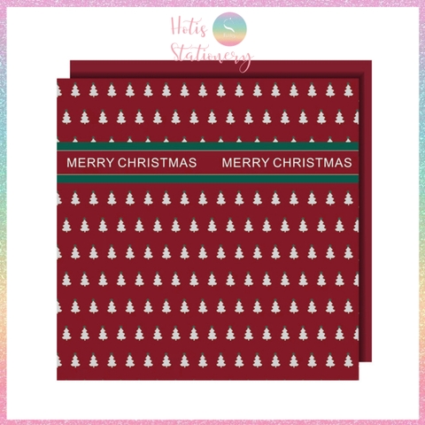 [HOTIS] Set 5 Tờ Giấy Gói Quà Noel Ánh Kim Sang Trọng 57x57cm - Giấy Gói Quà Giáng Sinh Cao Cấp Chống Thấm