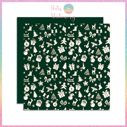 [HOTIS] Set 5 Tờ Giấy Gói Quà Noel Ánh Kim Sang Trọng 57x57cm - Giấy Gói Quà Giáng Sinh Cao Cấp Chống Thấm