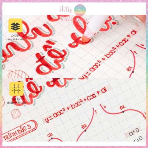 [HOTIS] Sổ Còng Nhựa 2 Đầu Lite Binder Dash Caro / InviDot Line A5 120 Trang - Bìa PP Chống Thấm, Giấy 100GSM