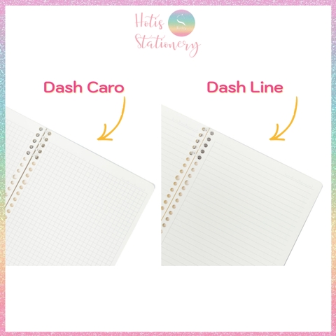 [HOTIS] Sổ Lite Binder B5 120 Trang KLONG Dash Caro/ Line - Còng Nhựa 2 Đầu, Bìa PP Chống Nước, Ghi Chép Linh Hoạt
