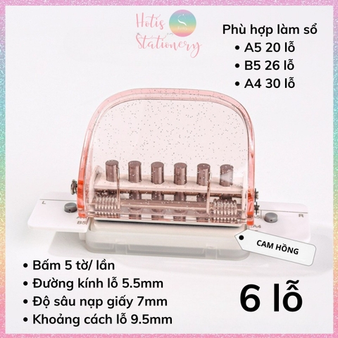 [HOTIS] Bấm lỗ giấy 3/ 6 lỗ A4/ B5/ A5 KW-triO làm ruột sổ còng binder, đục lỗ giấy sổ còng