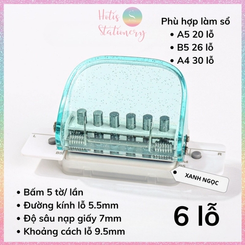 [HOTIS] Bấm lỗ giấy 3/ 6 lỗ A4/ B5/ A5 KW-triO làm ruột sổ còng binder, đục lỗ giấy sổ còng