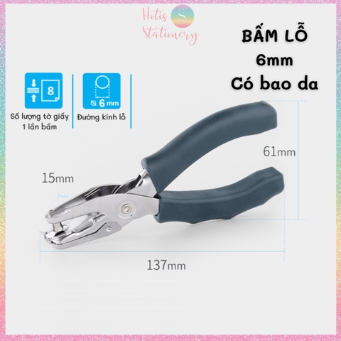 [HOTIS] Kìm bấm lỗ giấy 3mm / 6mm KW-triO làm sổ còng, planner, bullet journal, flashcard, tag