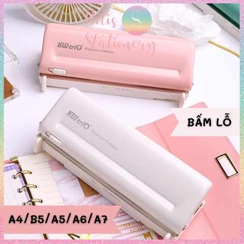 [HOTIS] Bấm lỗ giấy A7/ A6/ A5/ B5 KW-triO làm ruột sổ còng binder 6/ 9 lỗ
