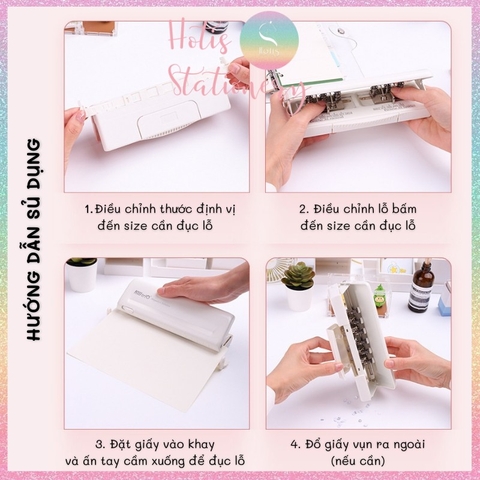 [HOTIS] Bấm lỗ giấy A7/ A6/ A5/ B5 KW-triO làm ruột sổ còng binder 6/ 9 lỗ