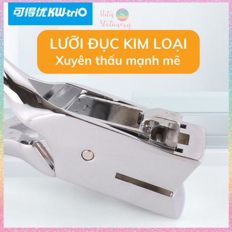 [HOTIS] Kìm bấm lỗ bầu dục KW-triO, kìm đục lỗ thẻ nhân viên, tag giấy - Slot punch 9772