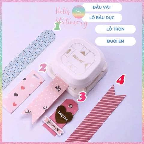 [HOTIS] Dụng cụ bấm lỗ bấm góc tag giấy 4 kiểu KW-triO làm thiệp DIY