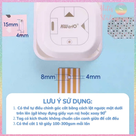 [HOTIS] Dụng cụ bấm lỗ bấm góc tag giấy 4 kiểu KW-triO làm thiệp DIY